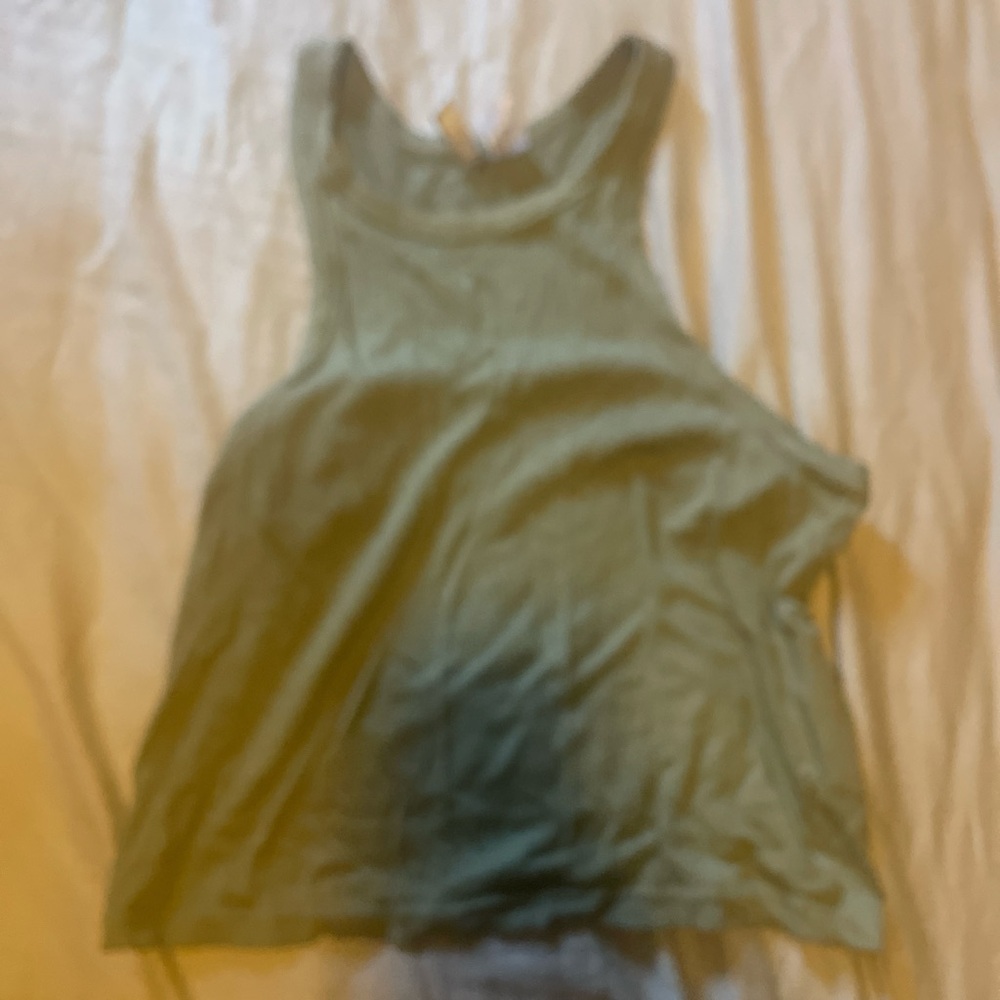 Divided Olive Green Tank Top